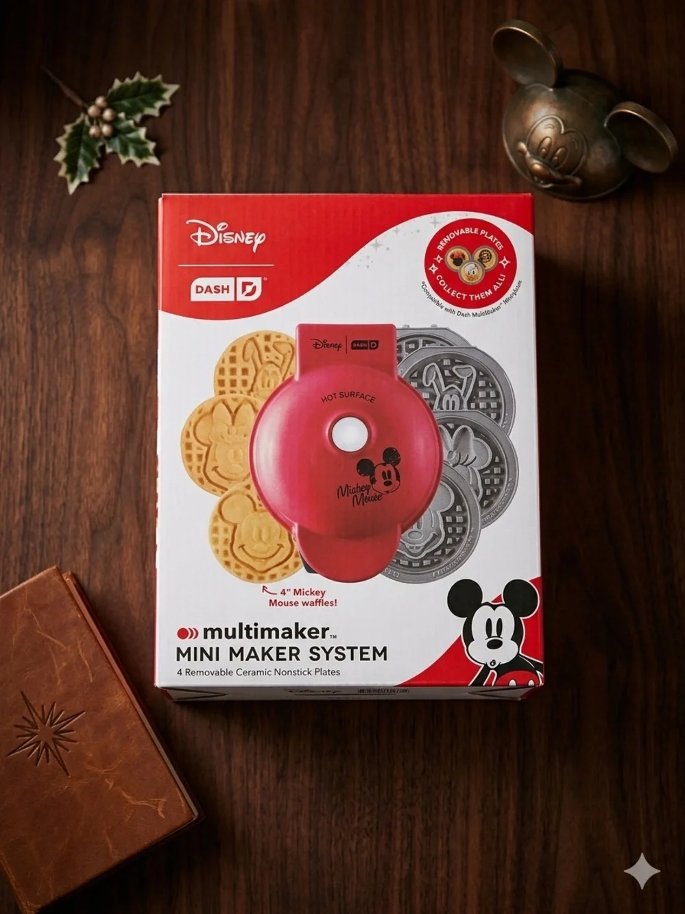 Dash Disney Multimaker Mini Waffle Maker System 4 Removable Ceramic Plates NEW